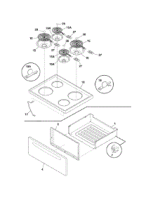 Top / Drawer parts for Crosley Electric Range CRE3520GWWB from AppliancePartsPros.com