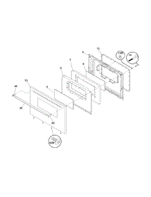 Door parts for Crosley Electric Range CRE3520GWWB from AppliancePartsPros.com