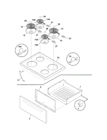 Top / Drawer parts for Crosley Electric Range CRE3520GWWC from AppliancePartsPros.com