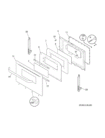 Door parts for Crosley Electric Range CRE3530PBC from AppliancePartsPros.com