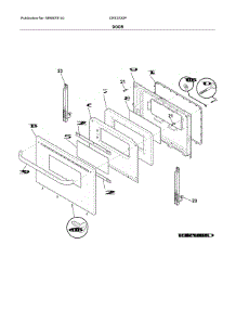 Door parts for Crosley Electric Range CRE3530PWD from AppliancePartsPros.com