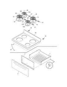 Top / Drawer parts for Crosley Electric Range CRE3540GWWA from AppliancePartsPros.com