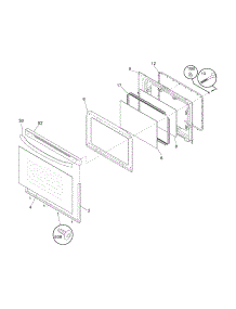 Door parts for Crosley Electric Range CRE3580GWWB from AppliancePartsPros.com
