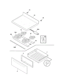 Top / Drawer parts for Crosley Electric Range CRE3580GWWD from AppliancePartsPros.com