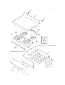 Top / Drawer parts for Crosley Electric Range CRE3580LSB from AppliancePartsPros.com