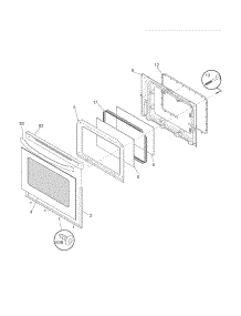 Door parts for Crosley Electric Range CRE3580LSB from AppliancePartsPros.com