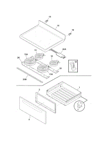 Top / Drawer parts for Crosley Electric Range CRE3580LWA from AppliancePartsPros.com