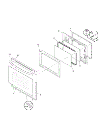 Door parts for Crosley Electric Range CRE3580LWA from AppliancePartsPros.com