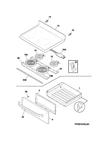 Top / Drawer parts for Crosley Electric Range CRE3580QSA from AppliancePartsPros.com
