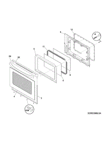 Door parts for Crosley Electric Range CRE3580QSA from AppliancePartsPros.com