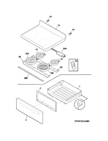 Top / Drawer parts for Crosley Electric Range CRE3580QWB from AppliancePartsPros.com