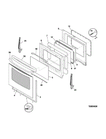 Door parts for Crosley Electric Range CRE3580QWC from AppliancePartsPros.com