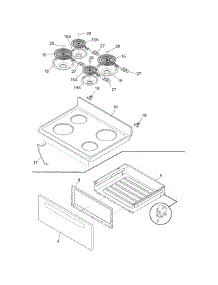 Top / Drawer parts for Crosley Electric Range CRE3860GBBB from AppliancePartsPros.com
