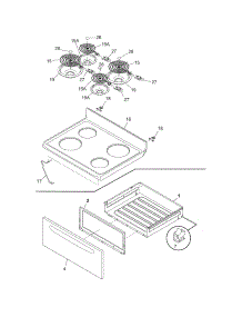 Top / Drawer parts for Crosley Electric Range CRE3860GWWA from AppliancePartsPros.com
