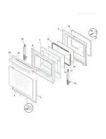Door parts for Crosley Electric Range CRE3860LWF from AppliancePartsPros.com