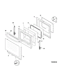 Door parts for Crosley Electric Range CRE3860QWA from AppliancePartsPros.com