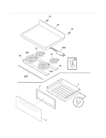Top / Drawer parts for Crosley Electric Range CRE3870LBD from AppliancePartsPros.com