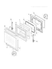 Door parts for Crosley Electric Range CRE3870LWF from AppliancePartsPros.com