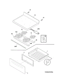 Top / Drawer parts for Crosley Electric Range CRE3875PBA from AppliancePartsPros.com