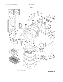 Body parts for Crosley Electric Range CRE3875PBB from AppliancePartsPros.com