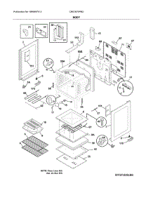 Body parts for Crosley Electric Range CRE3875PBD from AppliancePartsPros.com