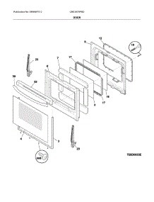 Door parts for Crosley Electric Range CRE3875PBD from AppliancePartsPros.com