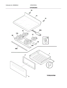 Top / Drawer parts for Crosley Electric Range CRE3875PWC from AppliancePartsPros.com