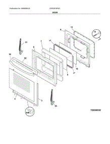 Door parts for Crosley Electric Range CRE3875PWC from AppliancePartsPros.com