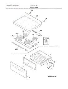 Top / Drawer parts for Crosley Electric Range CRE3875PWD from AppliancePartsPros.com