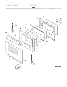 Door parts for Crosley Electric Range CRE3875PWD from AppliancePartsPros.com