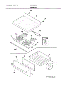 Top / Drawer parts for Crosley Electric Range CRE3875SSA from AppliancePartsPros.com