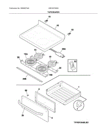 Top / Drawer parts for Crosley Electric Range CRE3875SSD from AppliancePartsPros.com