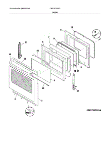 Door parts for Crosley Electric Range CRE3875SSD from AppliancePartsPros.com