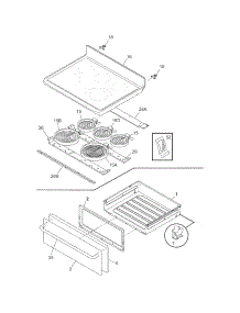 Top / Drawer parts for Crosley Electric Range CRE3880GSSB from AppliancePartsPros.com