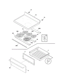 Top / Drawer parts for Crosley Electric Range CRE3880GSSC from AppliancePartsPros.com