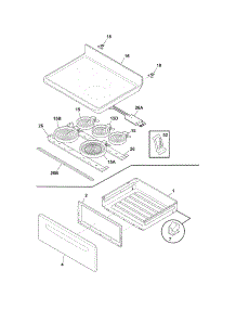 Top / Drawer parts for Crosley Electric Range CRE3880GWWD from AppliancePartsPros.com