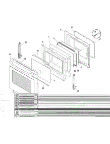Door parts for Crosley Electric Range CRE3880LSG from AppliancePartsPros.com
