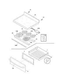Top / Drawer parts for Crosley Electric Range CRE3880LSM from AppliancePartsPros.com
