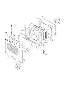 Door parts for Crosley Electric Range CRE3880LSM from AppliancePartsPros.com