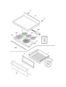 Top / Drawer parts for Crosley Electric Range CRE3890GSSA from AppliancePartsPros.com