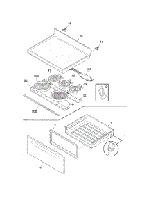 Top / Drawer parts for Crosley Electric Range CRE3890GWWA from AppliancePartsPros.com