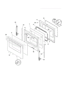 Door parts for Crosley Electric Range CRE3890LSH from AppliancePartsPros.com