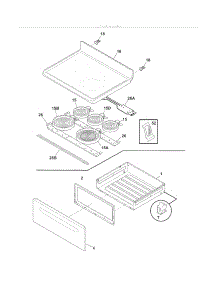 Top / Drawer parts for Crosley Electric Range CRE3890LWG from AppliancePartsPros.com