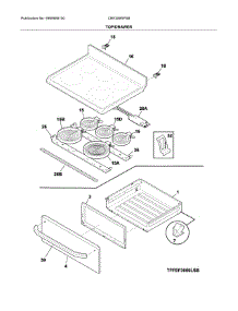 Top / Drawer parts for Crosley Electric Range CRE3895PSB from AppliancePartsPros.com