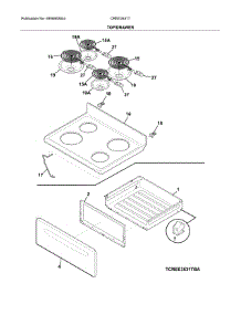 Top / Drawer parts for Crosley Electric Range CREE3531TBA from AppliancePartsPros.com