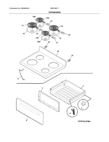 Top / Drawer parts for Crosley Electric Range CREE3861TWA from AppliancePartsPros.com