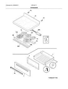 Top / Drawer parts for Crosley Electric Range CREE3877TSA from AppliancePartsPros.com