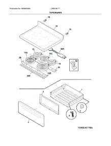 Top / Drawer parts for Crosley Electric Range CREE3877TWA from AppliancePartsPros.com