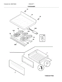 Top / Drawer parts for Crosley Electric Range CREE3877TWB from AppliancePartsPros.com