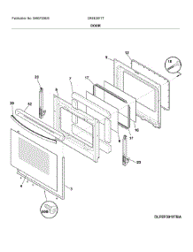 Door parts for Crosley Electric Range CREE3877TWB from AppliancePartsPros.com